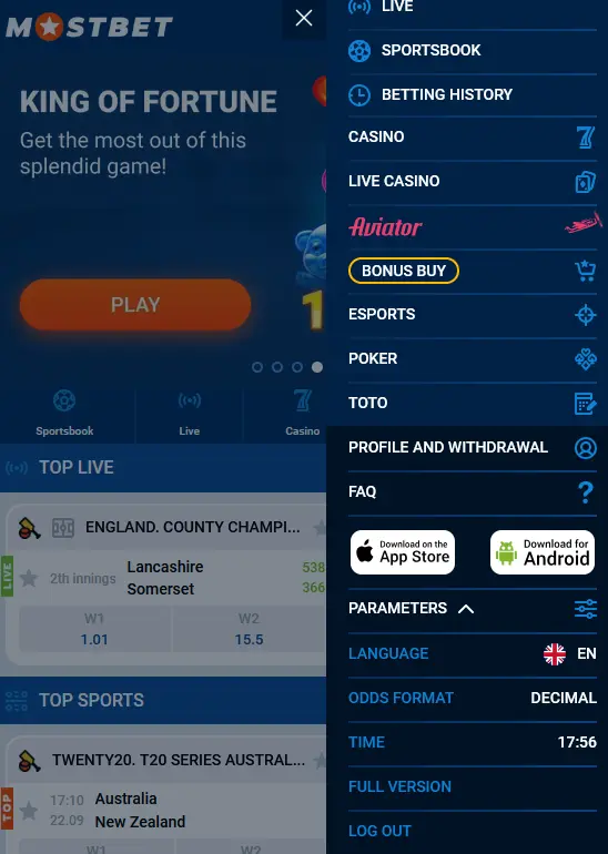 Setting up the Mostbet app for iOS