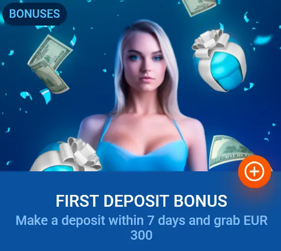 Bonus for first deposit at Mostbet
