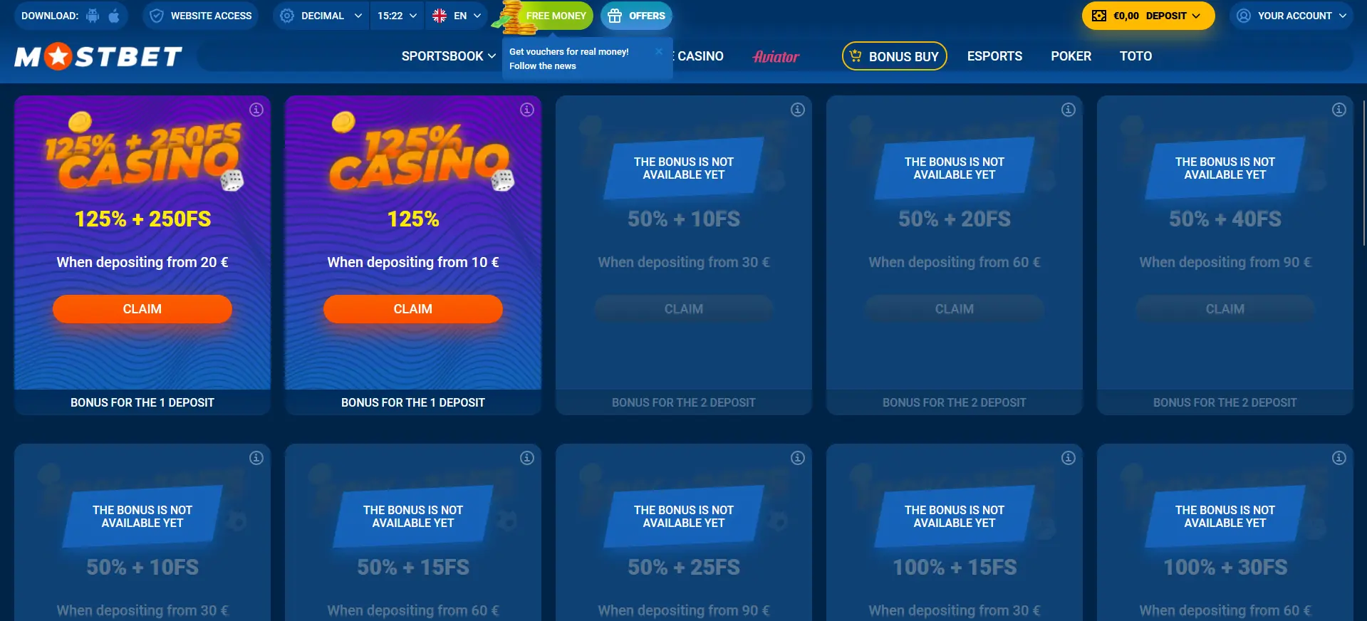 Bonuses for deposits at Mostbet Bonuses for deposits at Mostbet