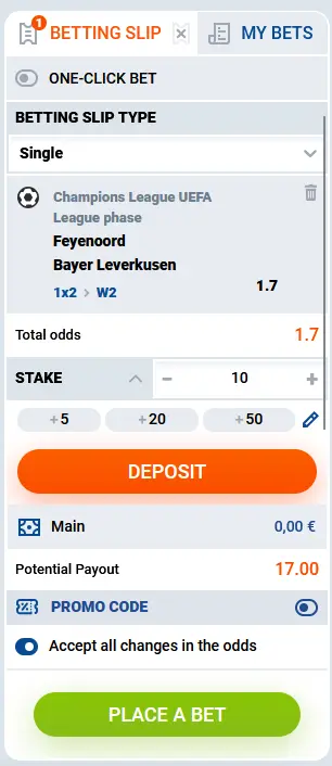 How to place a bet at Mostbet